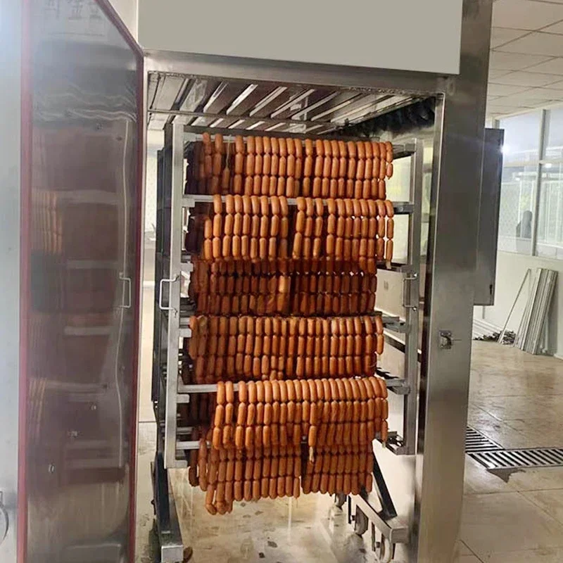 For Multi functional smoking oven, sausage drying, smoking and coloring machine, sausage sawdust smoking and drying machine fish