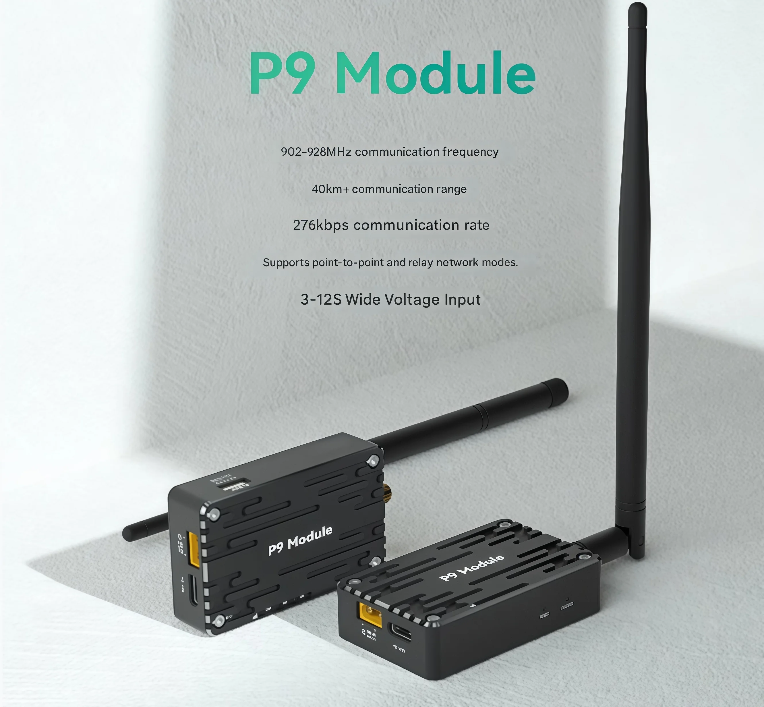 P9Radio digital radio module for Pixhawk drones and model aircraft data transmission and wireless communication.