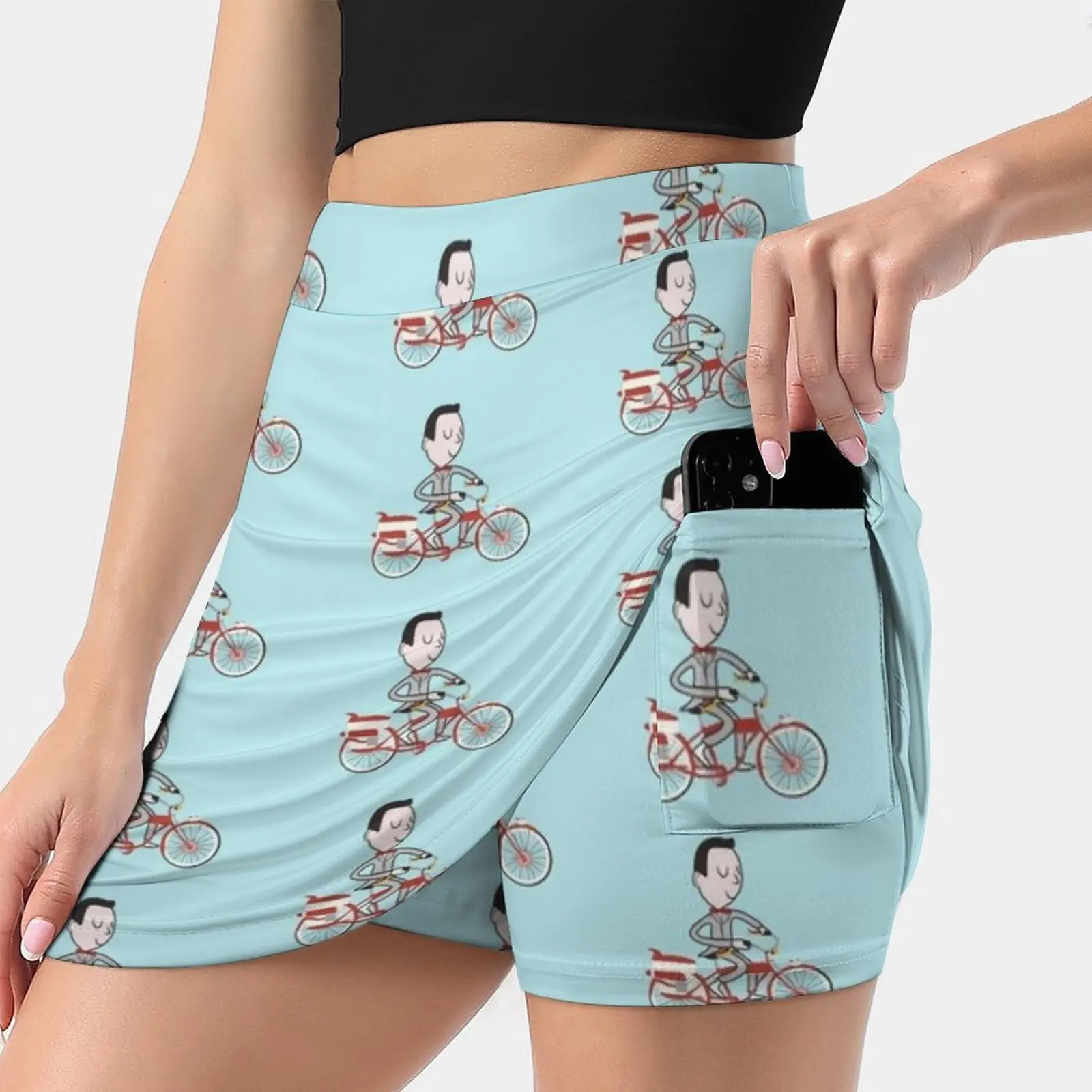 My Bike-Pee Wees Big Adventure Women's skirt With Hide Pocket Tennis Skirt Golf Skirts Badminton Skirts Running skirts Pee Wee