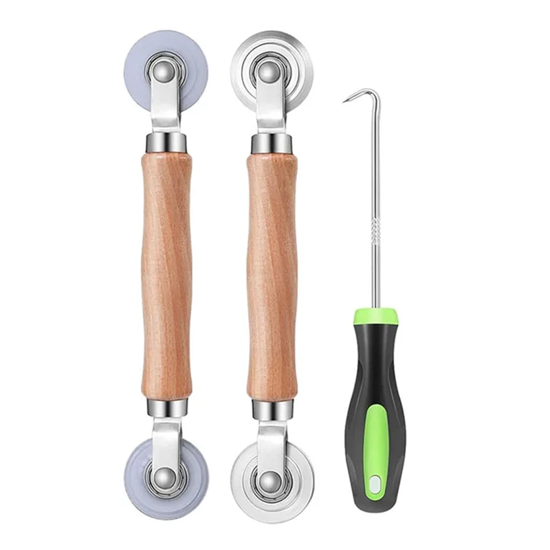 Classy-Window Screen Door Repair Kit, Window Screen Replacement Kit With Steel/Nylon Bearing Roller