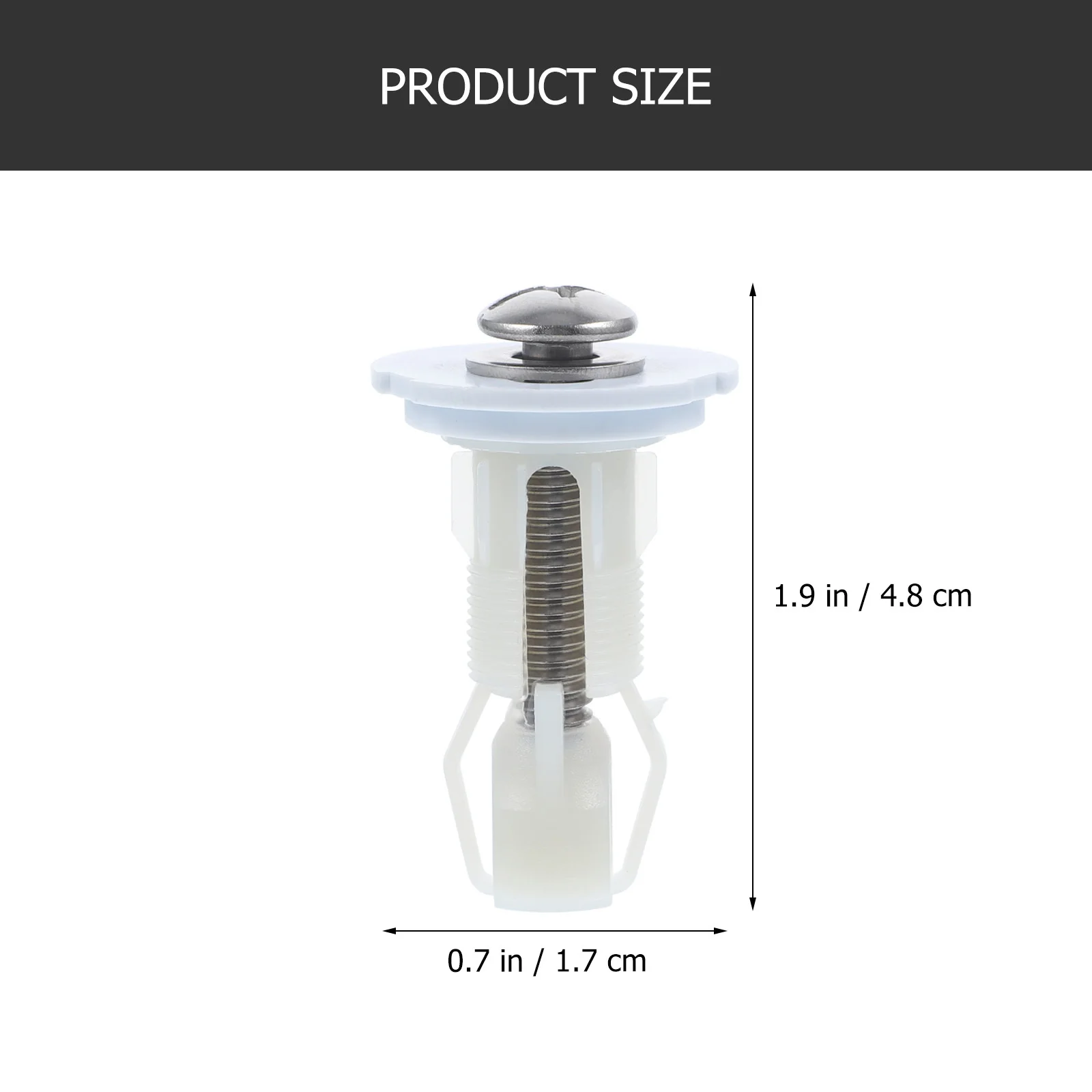 

10Pcs Toilet Seat Bolts Universal Kit High Strength 304 Stainless Steel Nylon Pom Toilet Lid Screws Replacement Parts