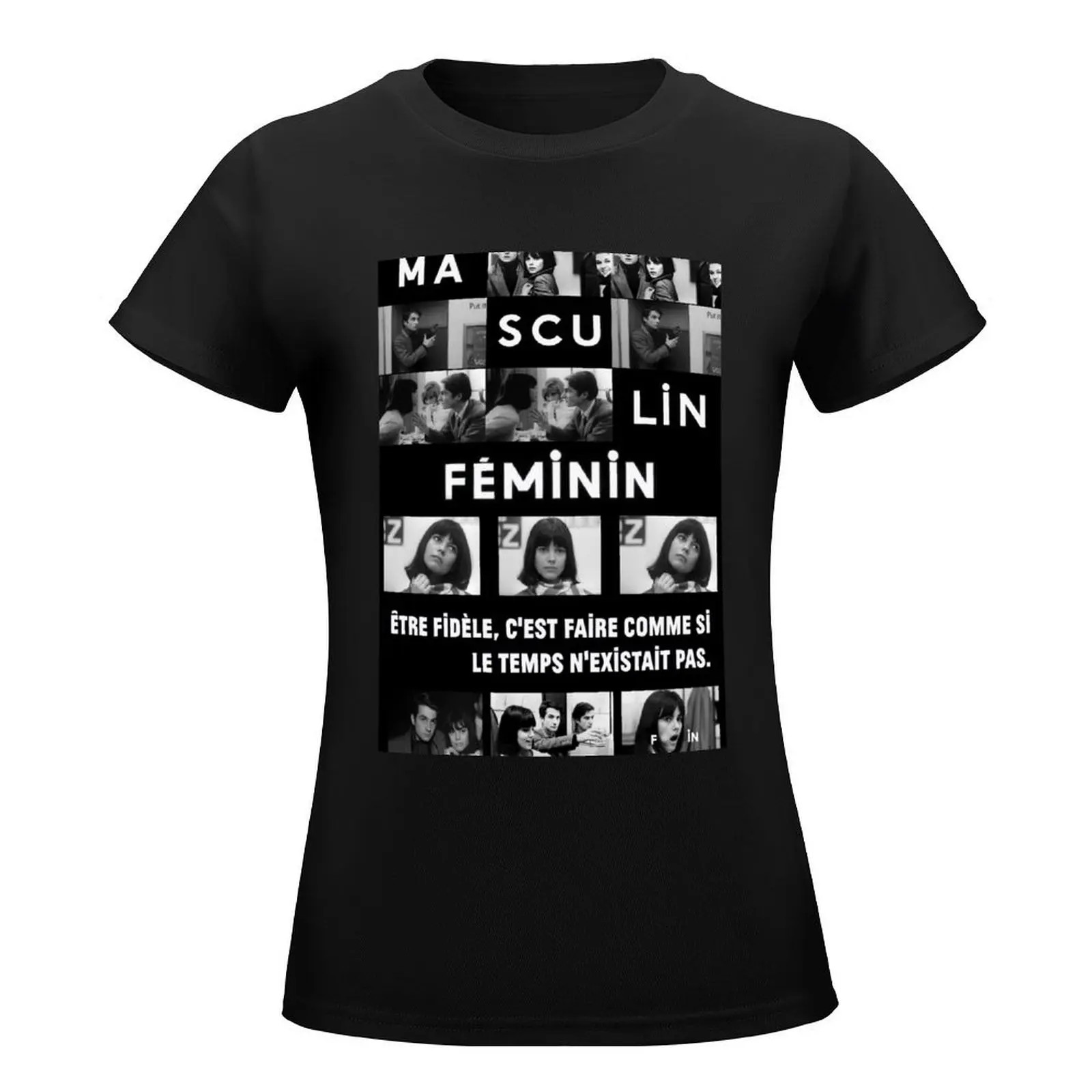 Masculin Féminin (1966 film) Jean Luc Godard T-Shirt customs female plus size tops summer clothes for Women