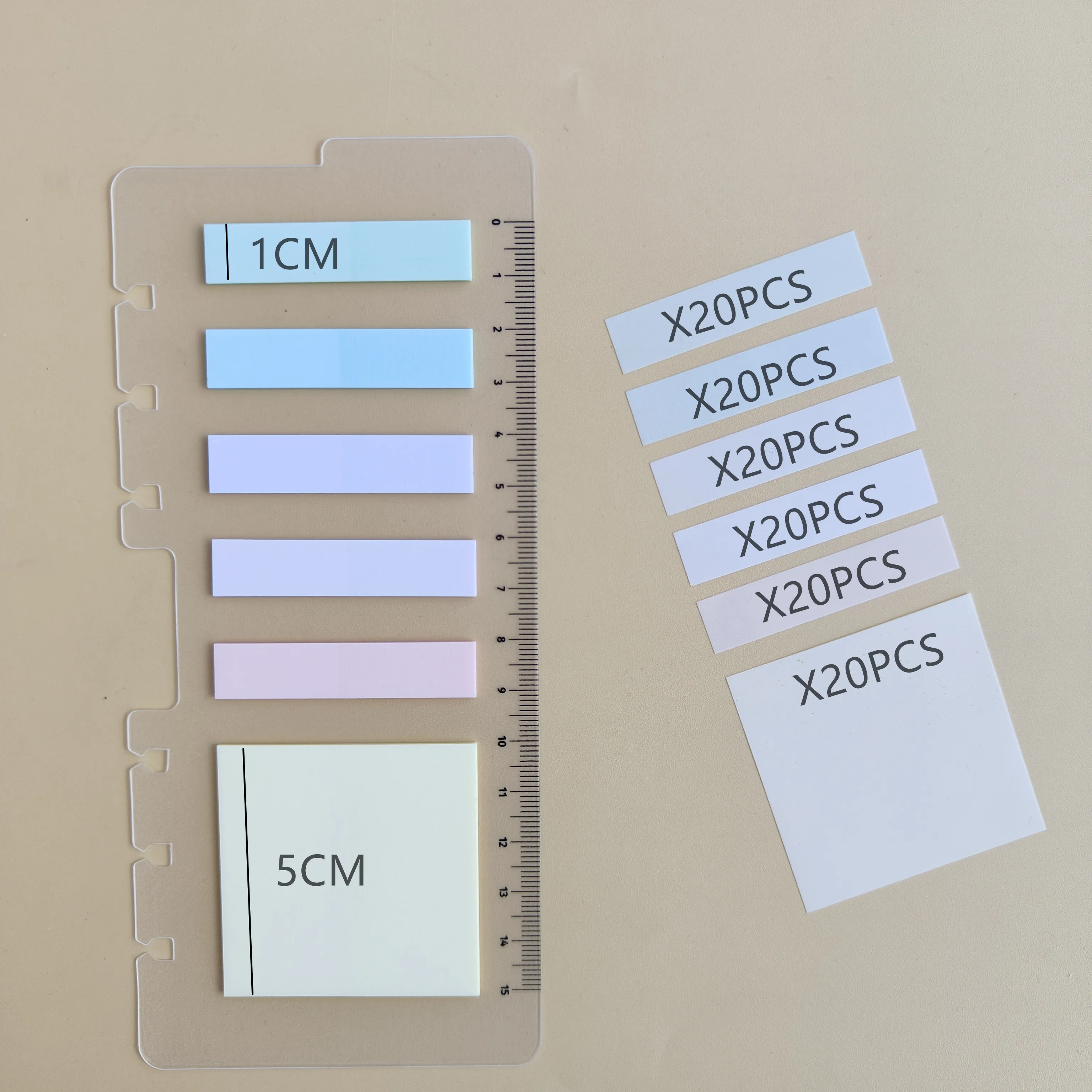 KindFuny 200 Sheets Transparent Sticky Notebook Pads Notepads Clear Bookmark Read Book Stationery School Supplie