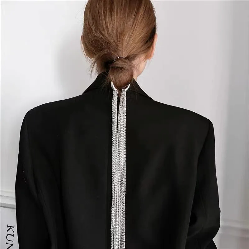 

Набор заколок-цепочек для волос с длинными кисточками, серебристый, в стиле бохо, для фестивалей и свадеб, украшения для волос для женщин