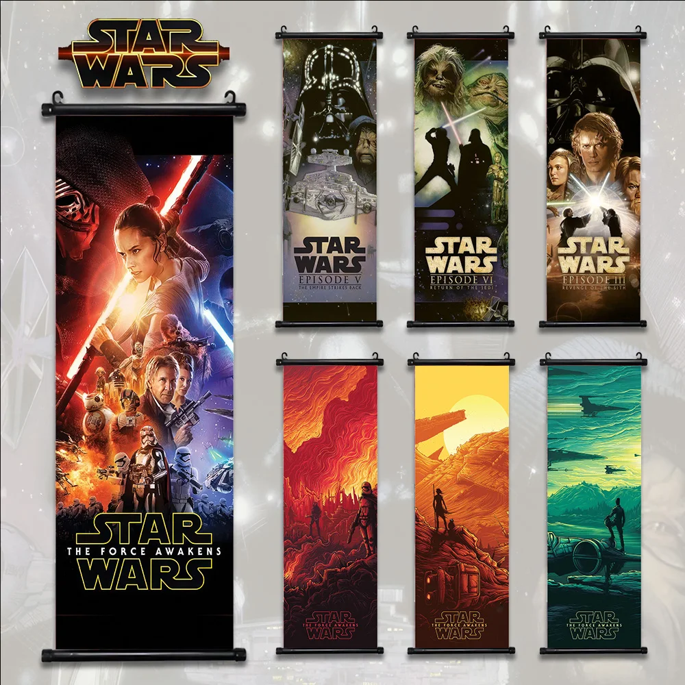 Disney Star Wars Poster Movie Wallpaper Hanging Scroll Wall Artwork Canvas Painting Picture Print Home Room Decoration Art Gift