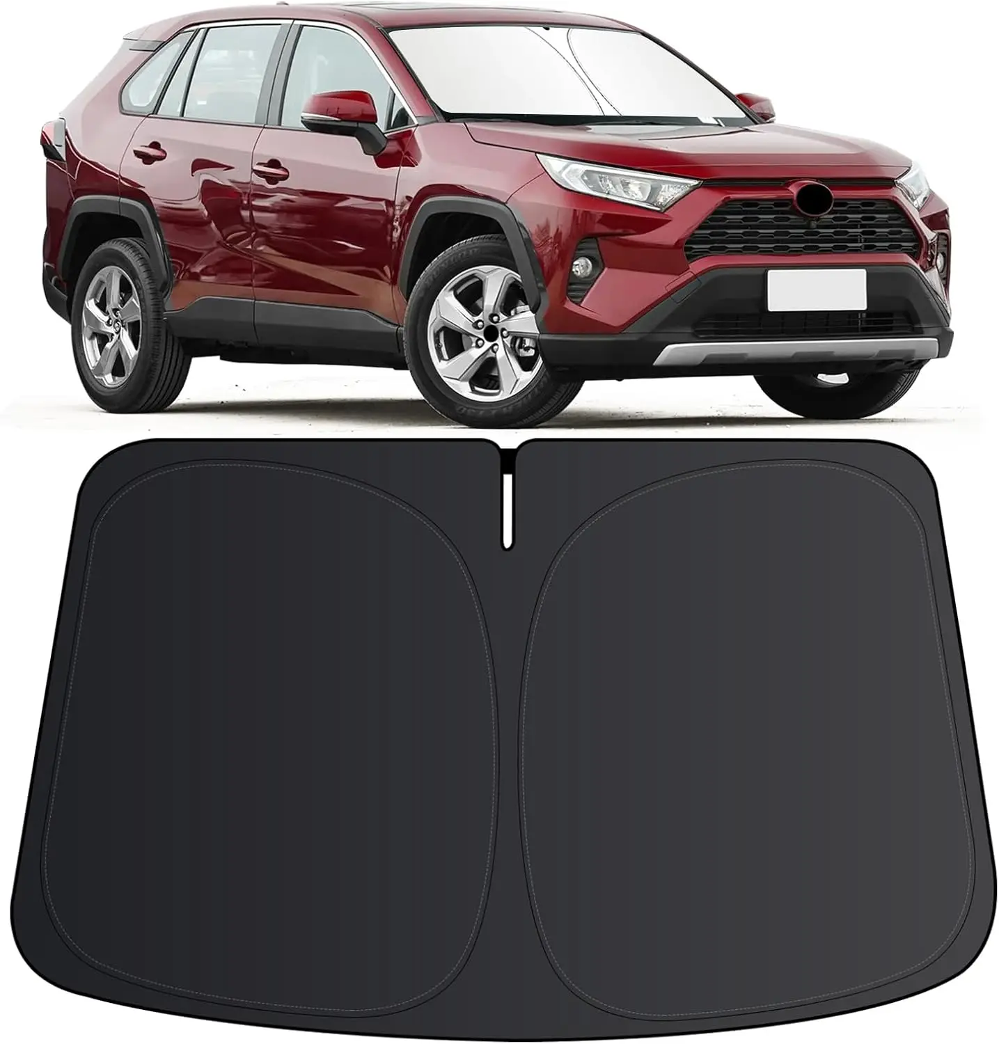 

Windshield Sun Shade for Toyota RAV4 2019-2024 2025 SUV Crossover, LE XLE Premium Limited XSE Hybrid Adventure, Car Front Window