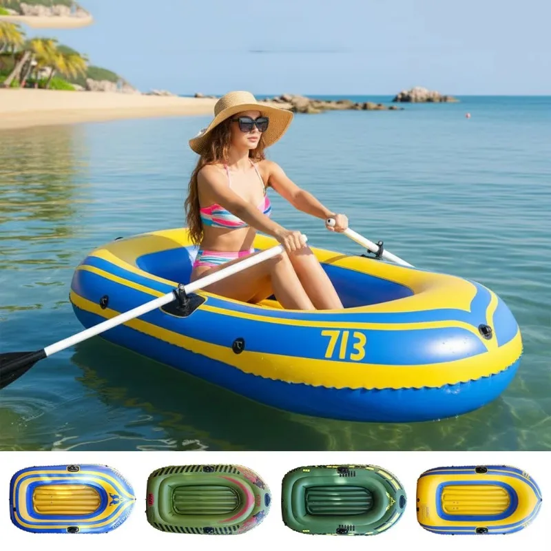 YTYIN Customize BSCI Factory 2 Person Inflatable Fishing Boat Inflatable Raft Rowing Boat Water Sport PVC Boat Pool Float