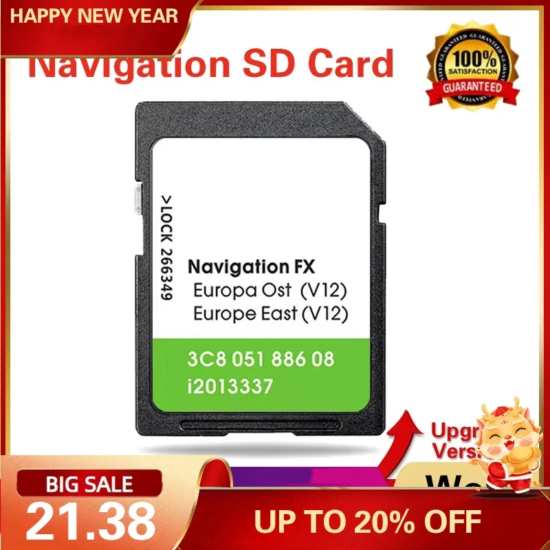 

8GB FX V12 for VW Scirocco 2008-2017 Car Europe Gps Navigation SD Card RNS310 East Ost