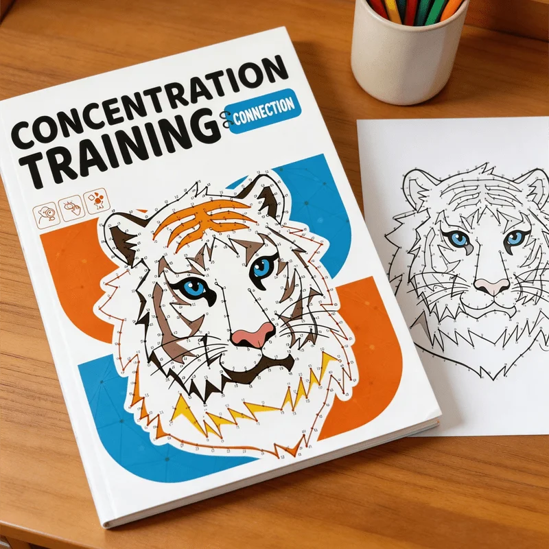Connect The Dots To Form Pictures, Children's Connect-the-dots Book, Fun Activity Book, Fine Motor Skills Training, 48 Pages