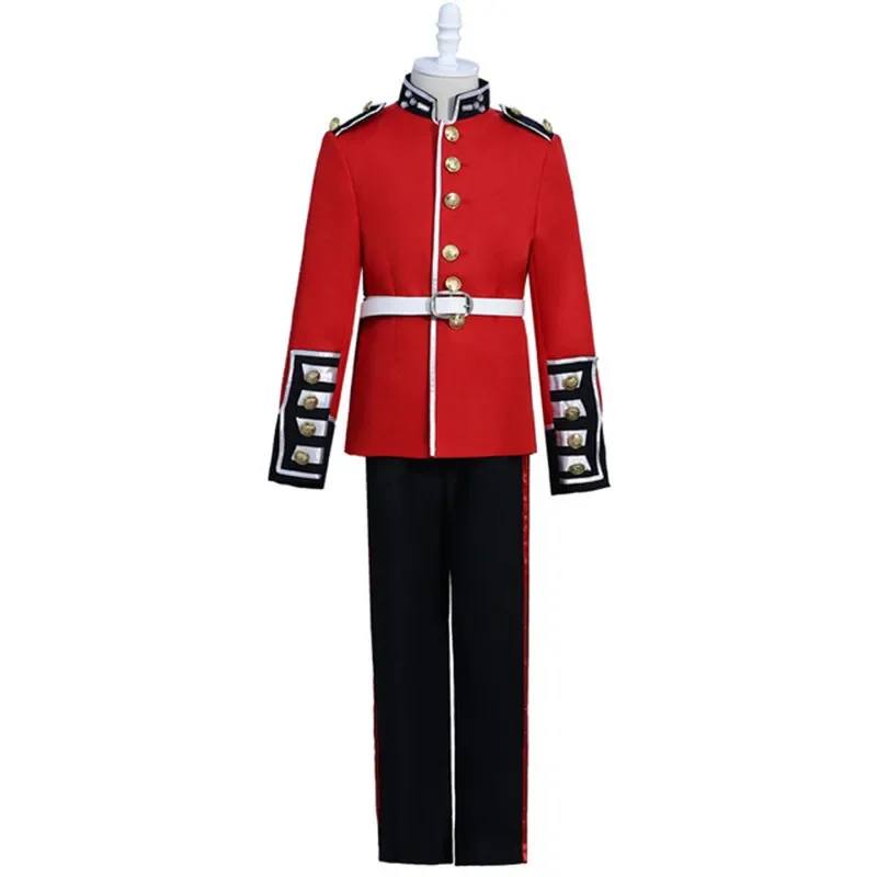 Europe British Royal Guard Costume Adult Men Queen\'s Guard Costume Dress Up Prince William Soldiers Halloween Cosplay Costume