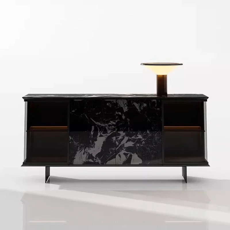 Mid-century minimalist living room cabinet interior luxury high-end design storage cabinet elegant armarios para salón furniture