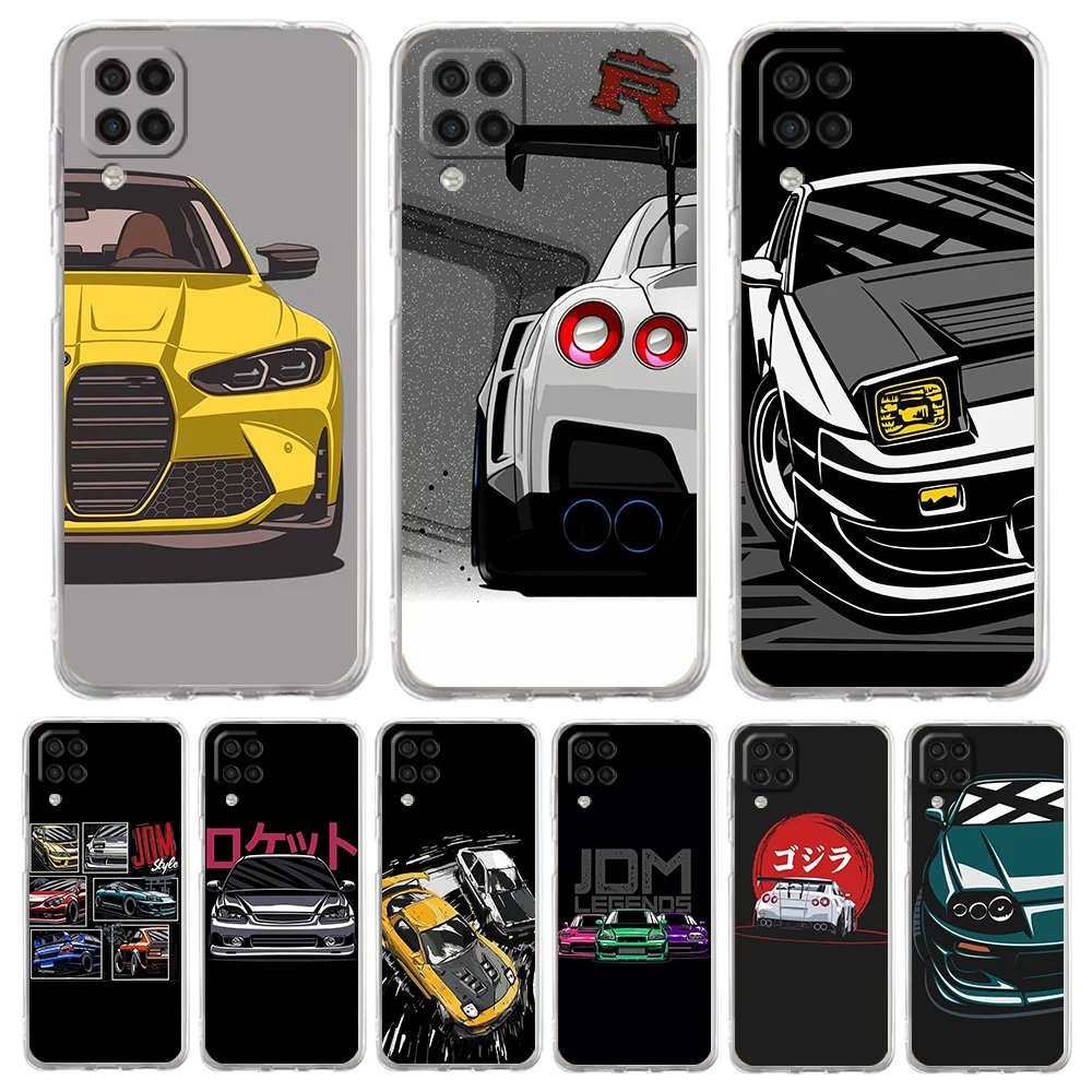 JDM Type R Civic Sport Car Case for Samsung A13 A15 A25 A35 A51 A55 A71 A21S A11 A31 A52 A41 A23 A53 A73 A32 5G A03S A05s Cover