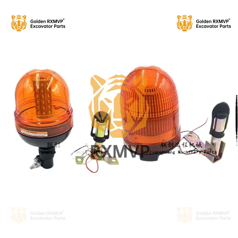 For Vol-vo Ec140, 210, 240, 290, 360, Cab Warning Lights, Ceiling Lights, Hazard Lights, Warning Lights, Excavator Accessories