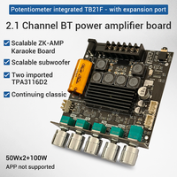 ZK-TB21F TPA3116 50w+50w+100wBluetooth 2.1 Audio Bass Power Amplifier Board Stereo Tweeter Subwoofer