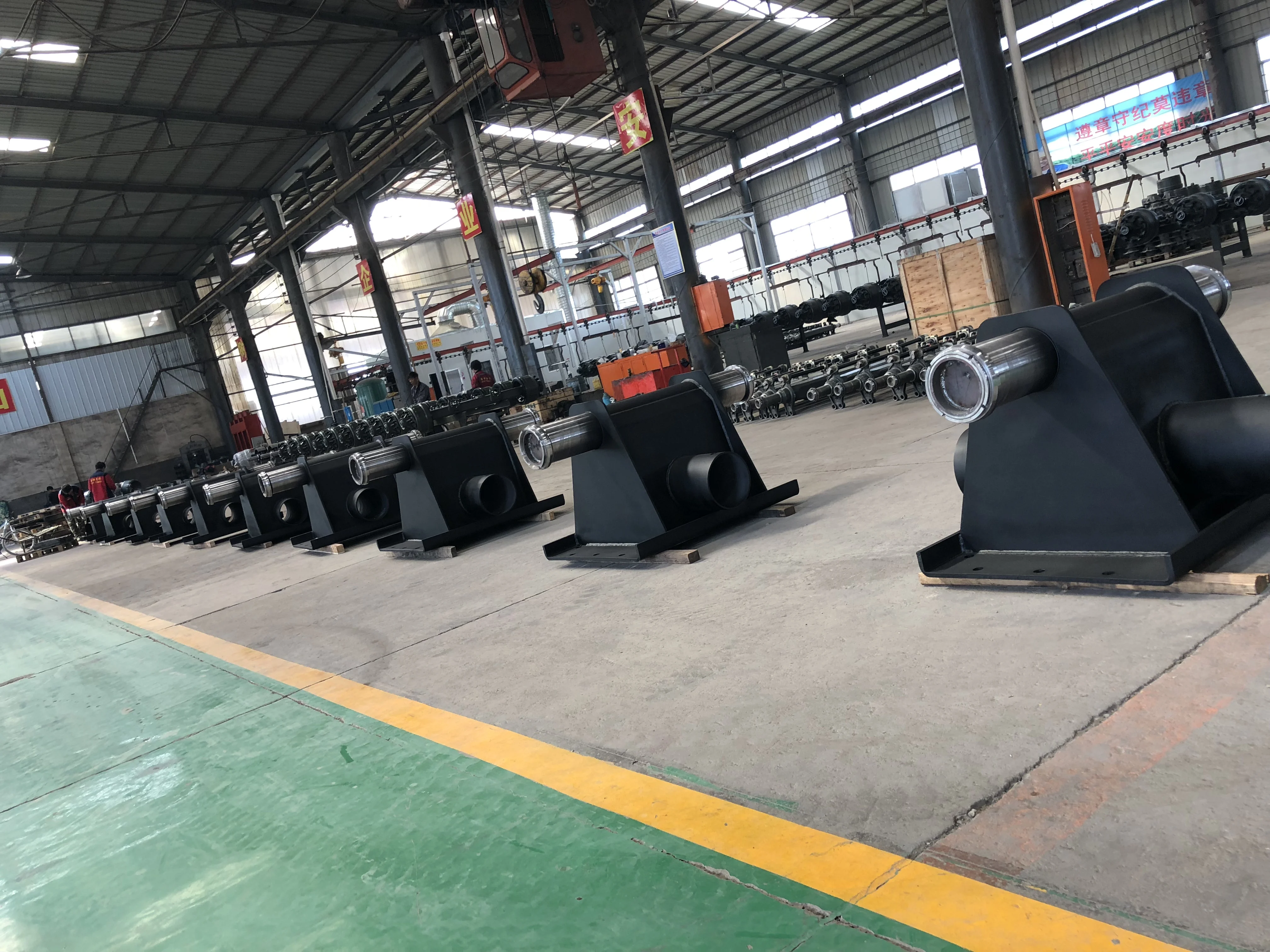 Two Axles Bogie Suspension With Leaf Spring