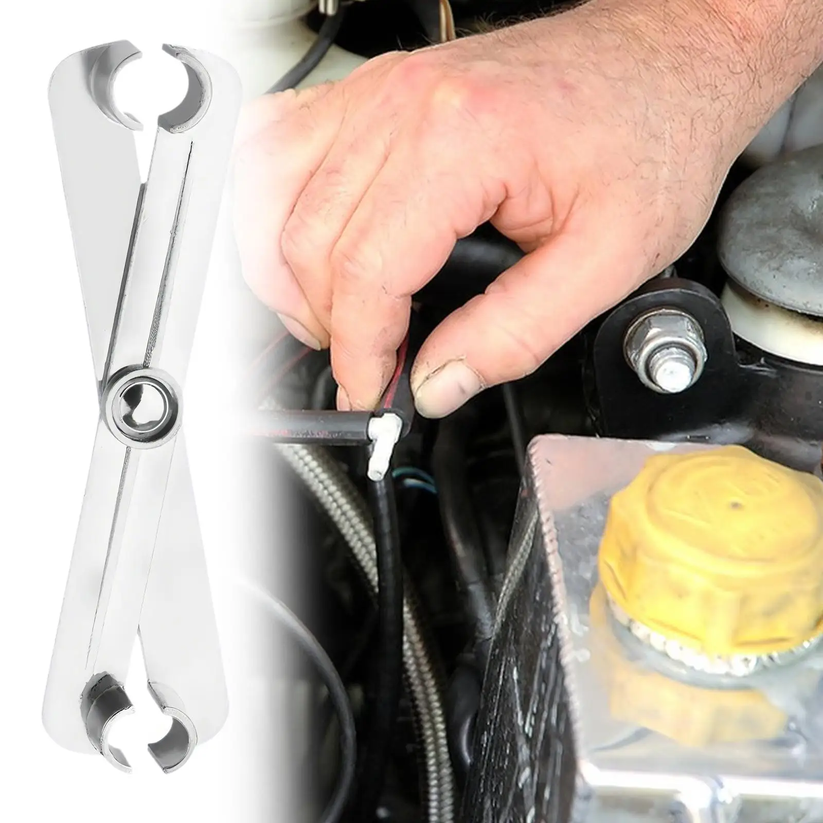 

Air Conditioner Line Disconnect Tool 2 in 1 Premium Couplings Fittings Professional Quick Disconnect Fuel Removal Tool