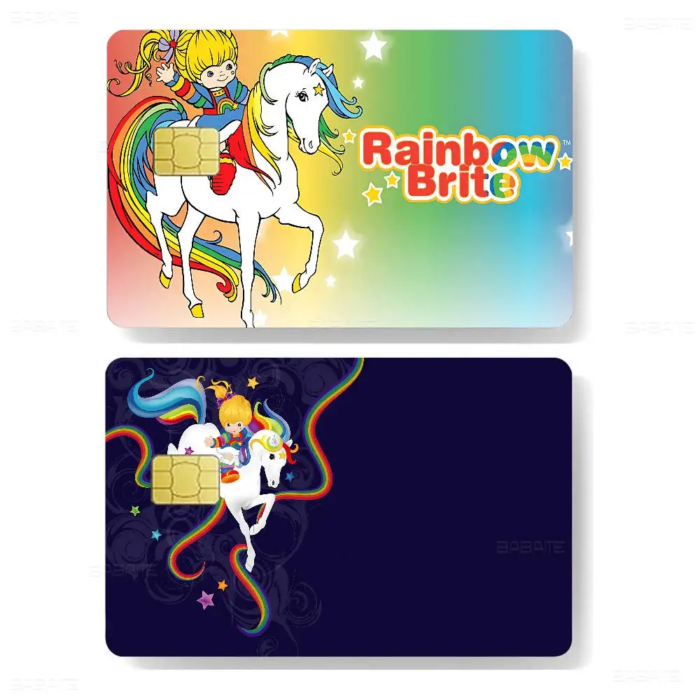 Rainbow Brite Anime Anime Cartoon Bear Skin Sticker Film Tape Case for Big Credit Debit Card Front Side