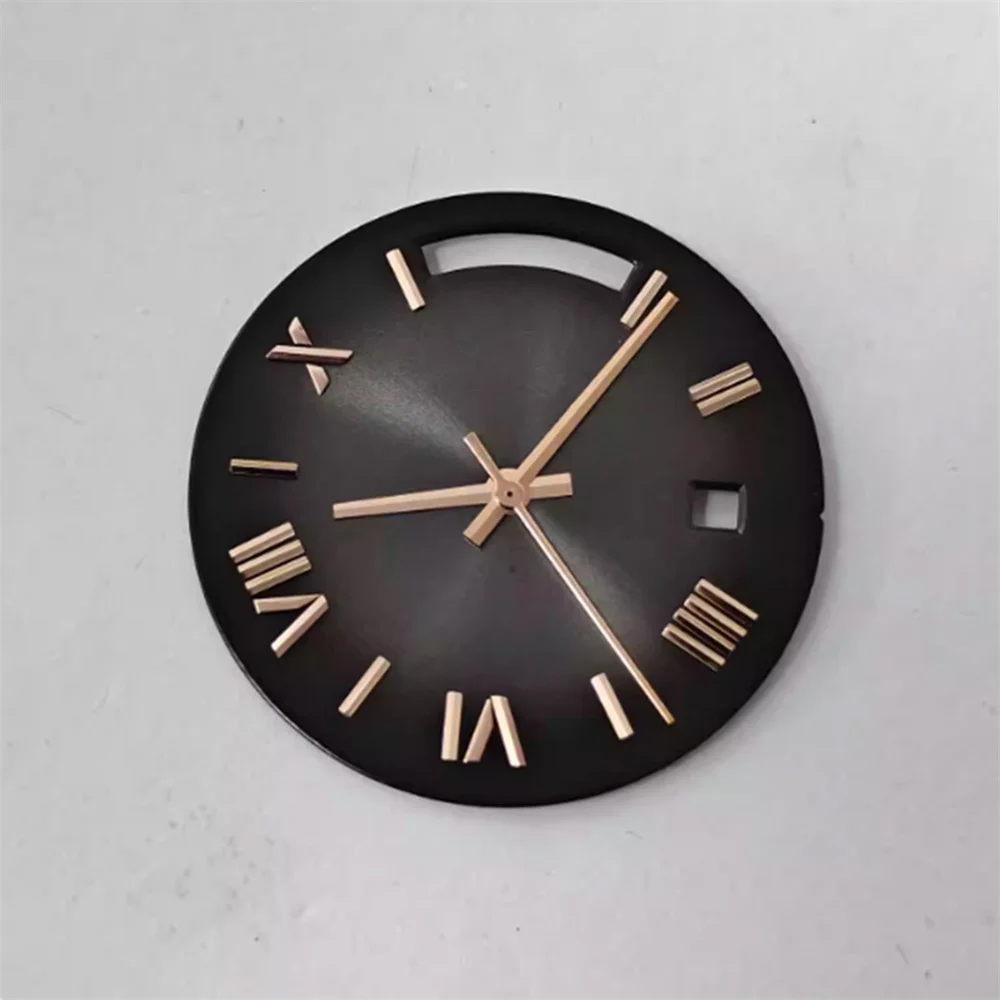 30.8 مللي متر ساعة الطلب + الأيدي ارتفع الذهب الأظافر لا مضيئة الهاتفي التقويم عرض ل 8285 حركة الأرقام الرومانية ساعة مؤشرات الوجه #3