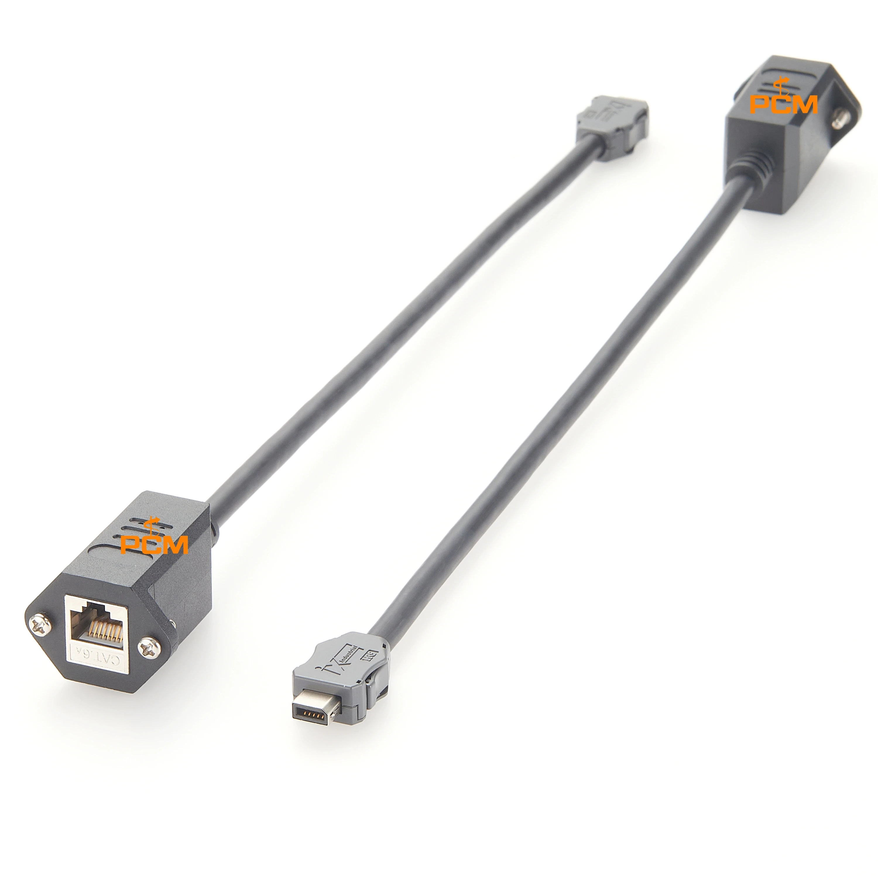 Ethernet Cat6a ix industrial to RJ45 Panel Mount Cable Compatible with ix40G-A-10S-CV (7.0) Harting Amphenol for GigE Vision PoE