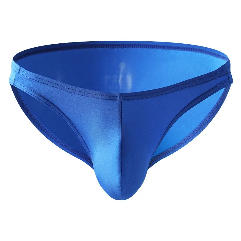 

Men's Underwear Ice Silk Comfortable Low Waisted Triangle Panties U Convex Briefs