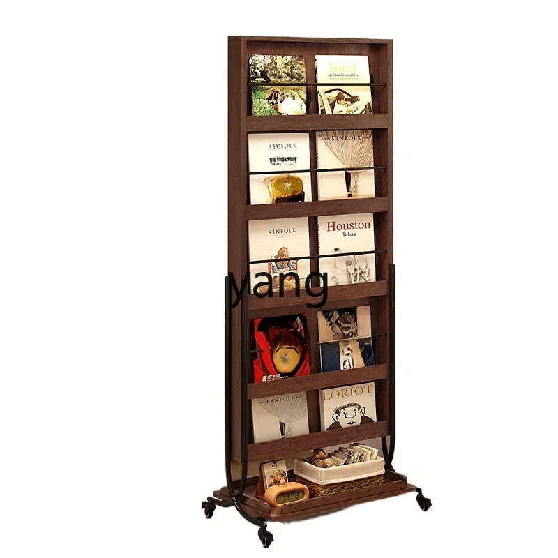 

xyy magazine rack movable full-length mirror full-body floor mirror storage rack