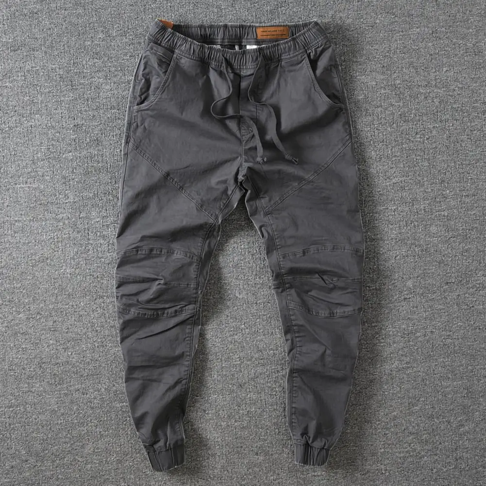 Pantaloni cargo da uomo popolari Pantaloni slim primaverili in puro colore Pantaloni sportivi skinny da uomo per la festa