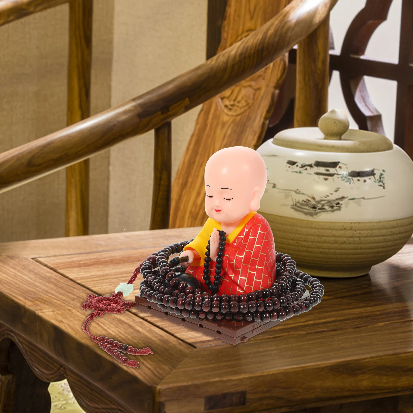 

Car Decorations Resin Statue Xiangyun Lucky naments Desk Monk Decor Garden Adornments Small Models