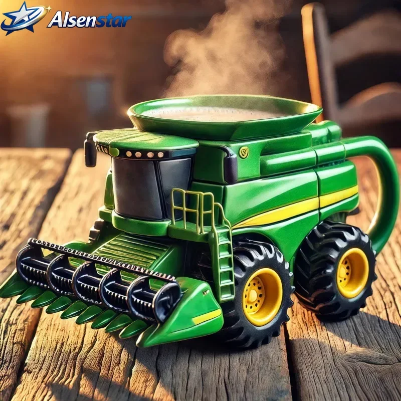 Funny Truck Coffee Cup Handcrafted Durable Semi-trailer Shaped Ceramic Decorations for Truck Driver Christmas Gift Coffee Mug