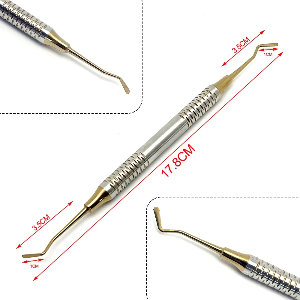 3/5 pçs instrumento de enchimento de resina composta dental espátula de aço inoxidável de duas cabeças para restauração ligação ferramenta de reparo de dente