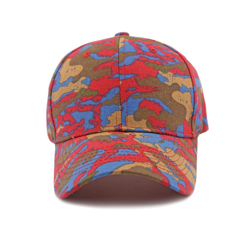 Unisex Colorful Camouflage Baseball Cap Adjustable Cotton Sports Hat for All Seasons Size 55-60cm Casual Style