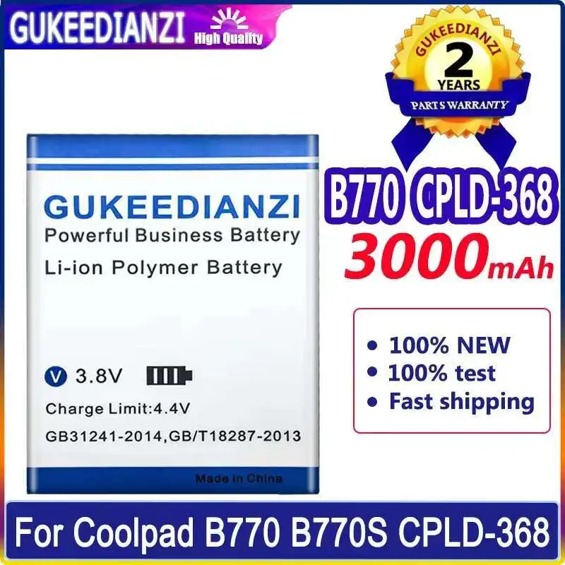 

Для Coolpad B770 B770S Cpld-368 CPLD368 Аккумулятор мобильного телефона 3000 мАч Надежная мощность Прочный