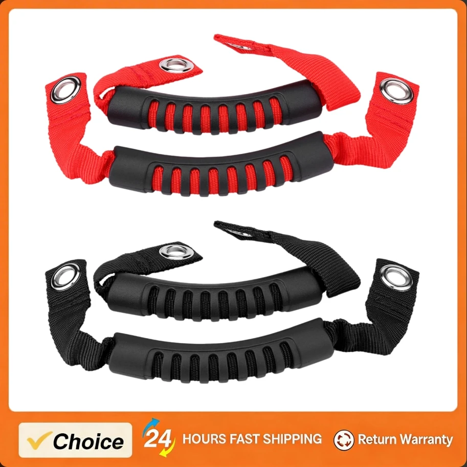 Car Rear Seat Back Headrest Grab Handle Set with Hole for JEEP Wrangler 1995-2017 Car Headrest Grab Handle Seat Car Accessories