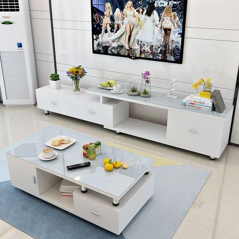 

Cabinet Living Room Whole Set Tempered Glass Tea Table