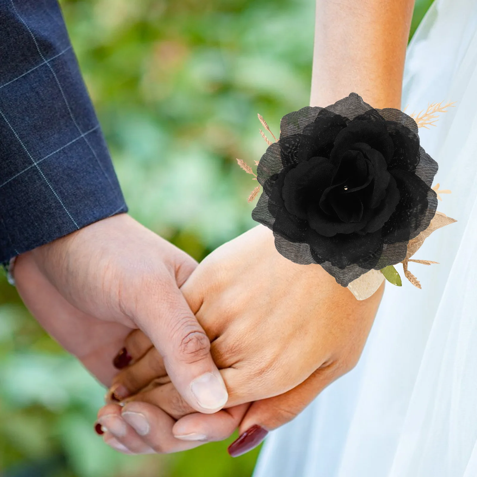 

20Pcs DIY Black Rose Heads Artificial Silk Flowers for Wedding Accessories Home Decor Party Garland Craft Projects