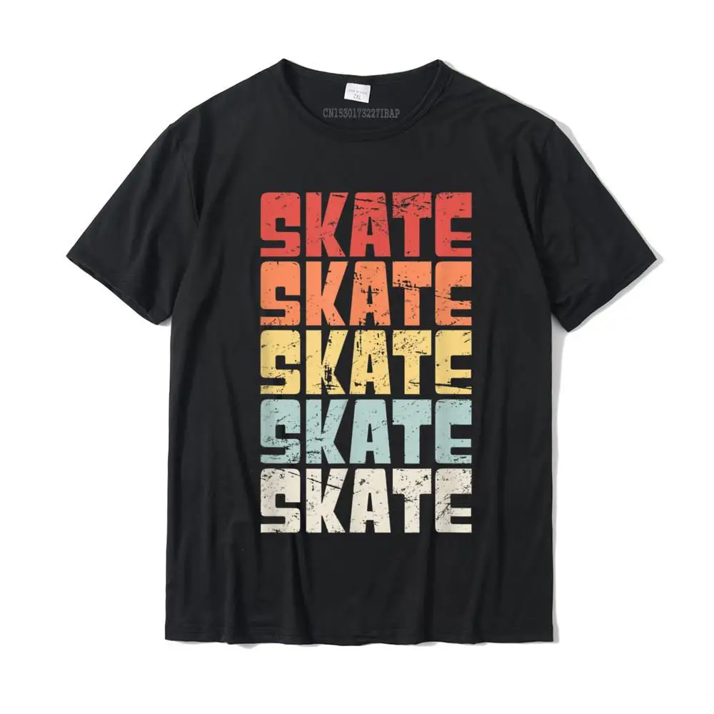 Retro SKATE Roller Skating T-Shirt Normal Camisa Tops Shirts Retro Cotton Men T Shirts Harajuku Christmas Tees