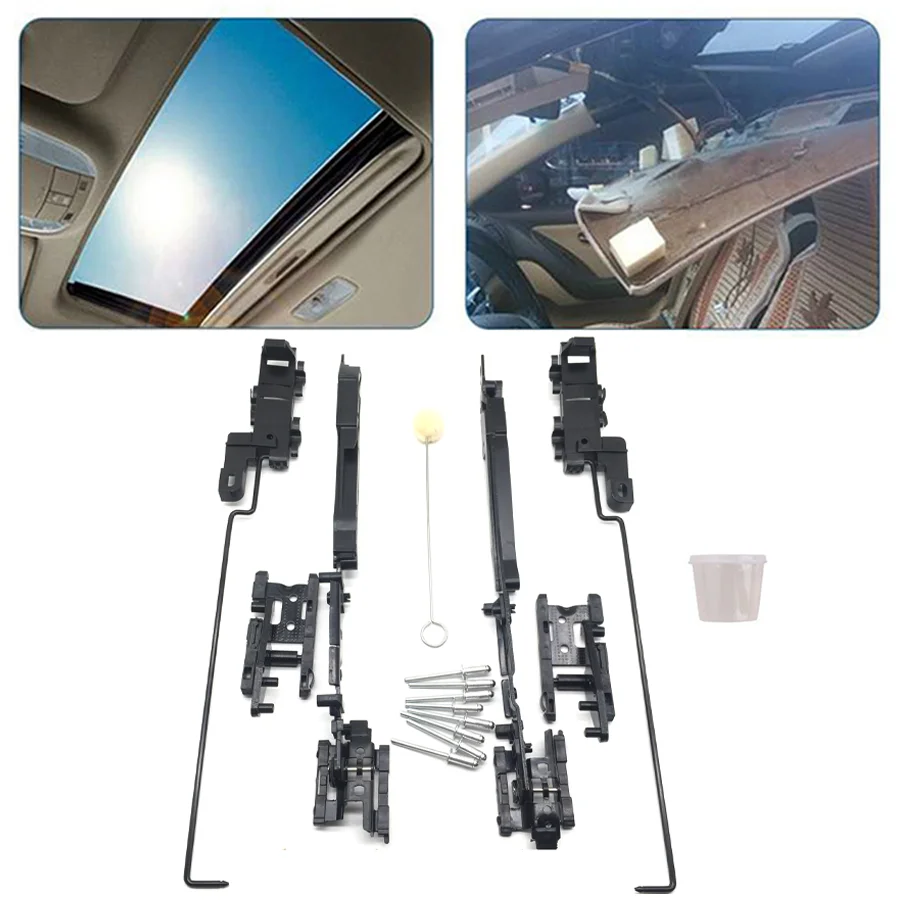 

Комплект для ремонта дорожки Wooeight Sunroof 02ESR1201ABK для Ford F150, экспедиция F250/F350/F450, супернадежный Lincoln Navigator Mark LT