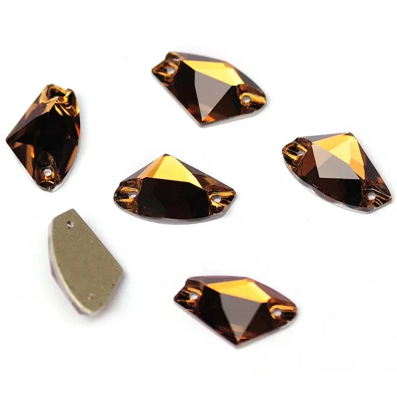 PUBRILEX Rauchtopas K9 Kristall-Strasssteine mit Flacher Rückseite zum Nähen für DIY-Kleidungsstücke, Hochzeitskleider-Dekoration, Glas-Strass – Detail 3