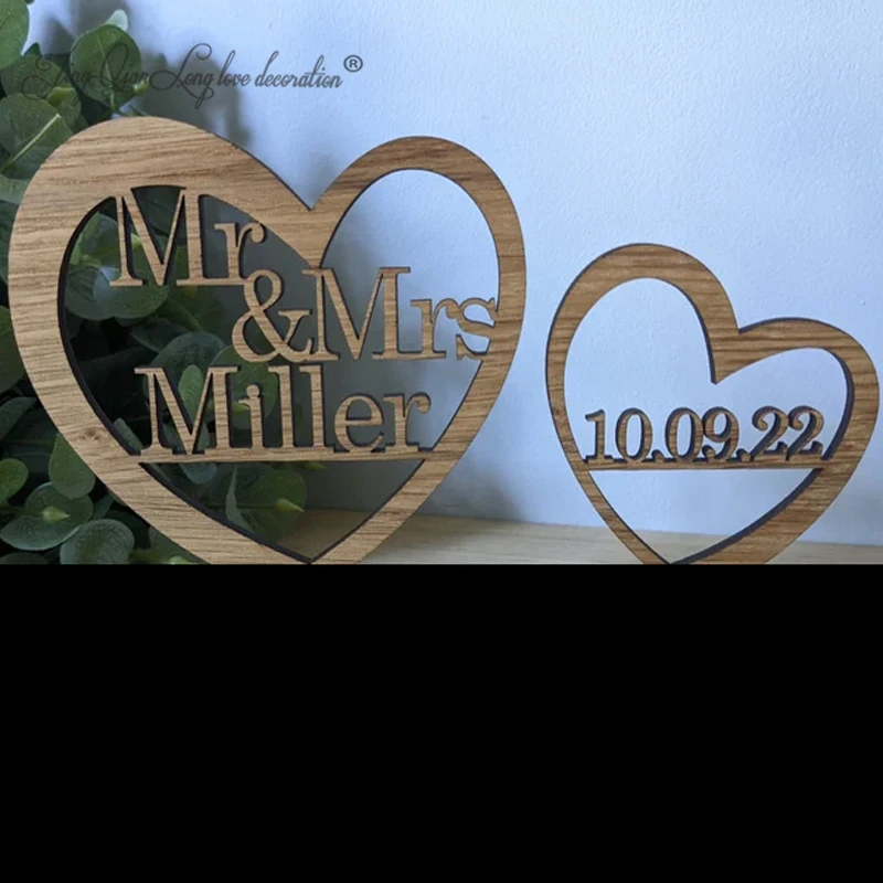 Personalised Wedding Sign | Mr and Mrs, Mr and Mr, Mrs and Mrs and Date Wedding Sign  Top Table Wedding Sign Wedding Gift