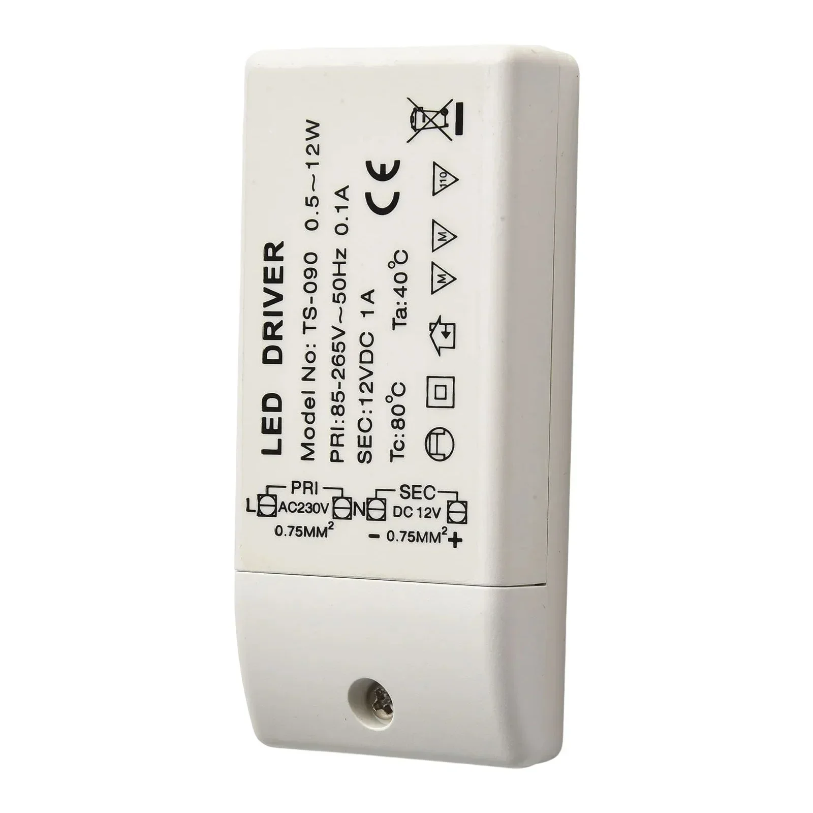 

12W Power Supply 12V Power Supply For LED Lighting Applications Screw Terminal Connection Short Circuit Protection 9 4 2cm