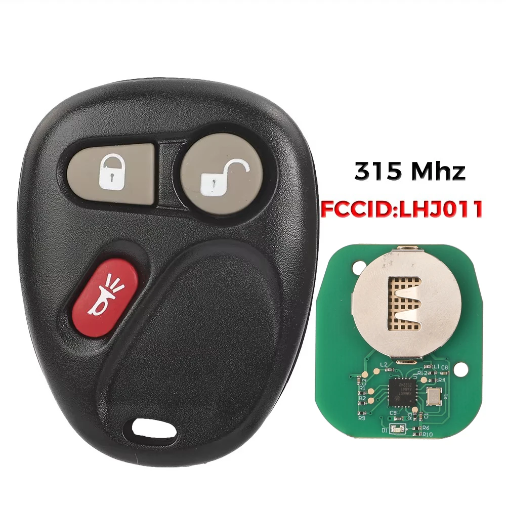 

Jingyuqin FCCID: LHJ011 удаленный автомобильный ключ 315 МГц для GM Hummer H2 Chevrolet Avalanche Cadillac Escalade Fob 3 кнопки