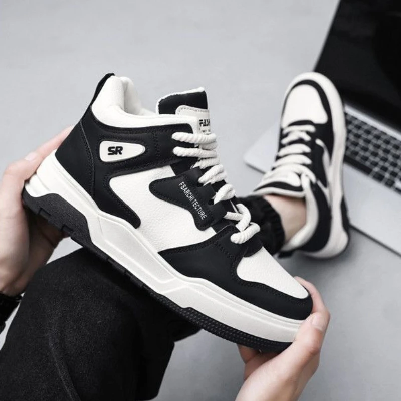 

Высокие мужские туфли для скейтборда из нержавеющей стали 2025 года, модные цветные туфли для скейтборда, весна-лето, новые повседневные нескользящие студенческие спортивные туфли на возвышении