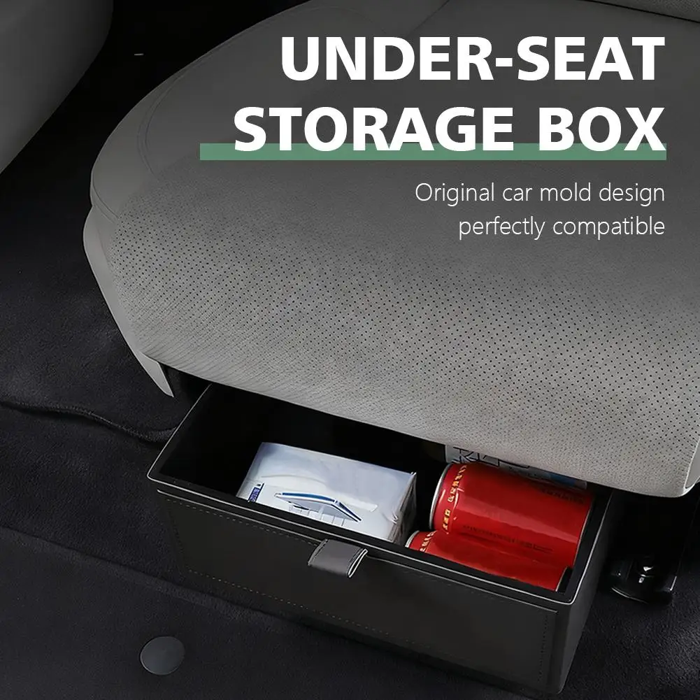 For Lixiang L8/L9 Front Seats Under Seat Drawer Storage Car Seats Hidden Accessories Organizer Box Tray Pull Push Drawer St W9V6