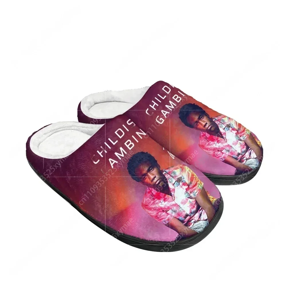 

Домашние хлопковые тапочки Childish Music Gambino Awaken My Love для мужчин, женщин и подростков, плюшевые, теплые, для спальни, на заказ