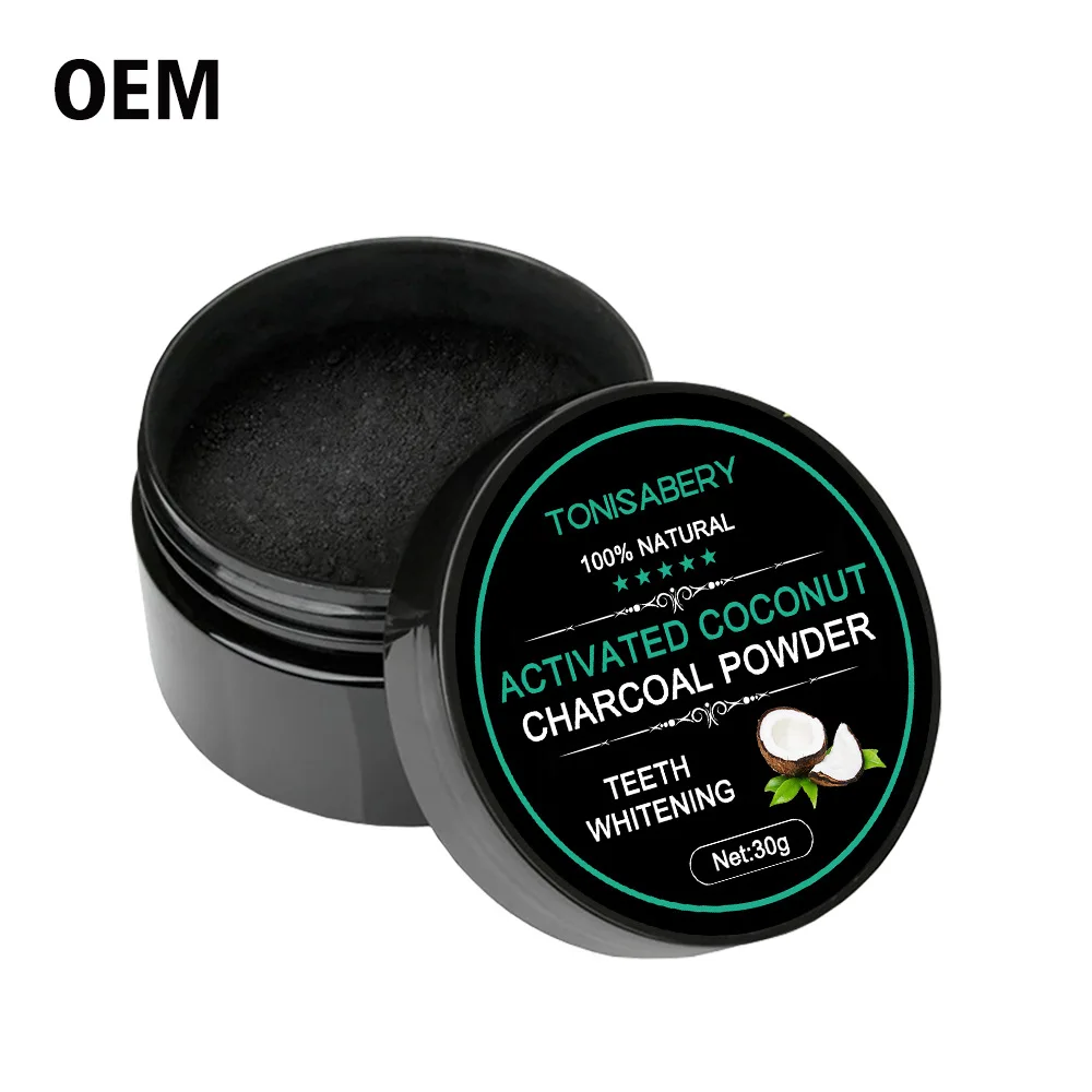 Coconut Shell Activated Carbon Tooth Whitening Powder Remove Stains Brighten Clean Teeth Dental Tools