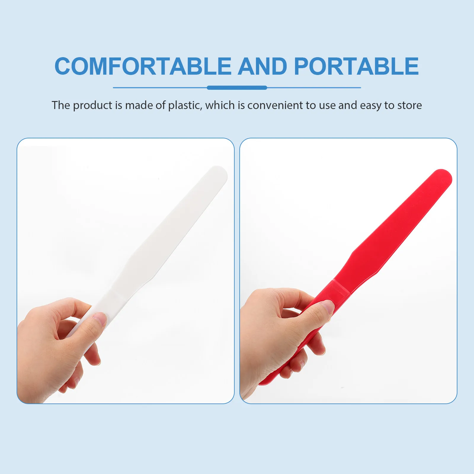 5Pcs Ink Screen Printing Shovels Plastic Spatulas Portable Ergonomic Color Mixing Painting Tools Oil Painting Scrapers