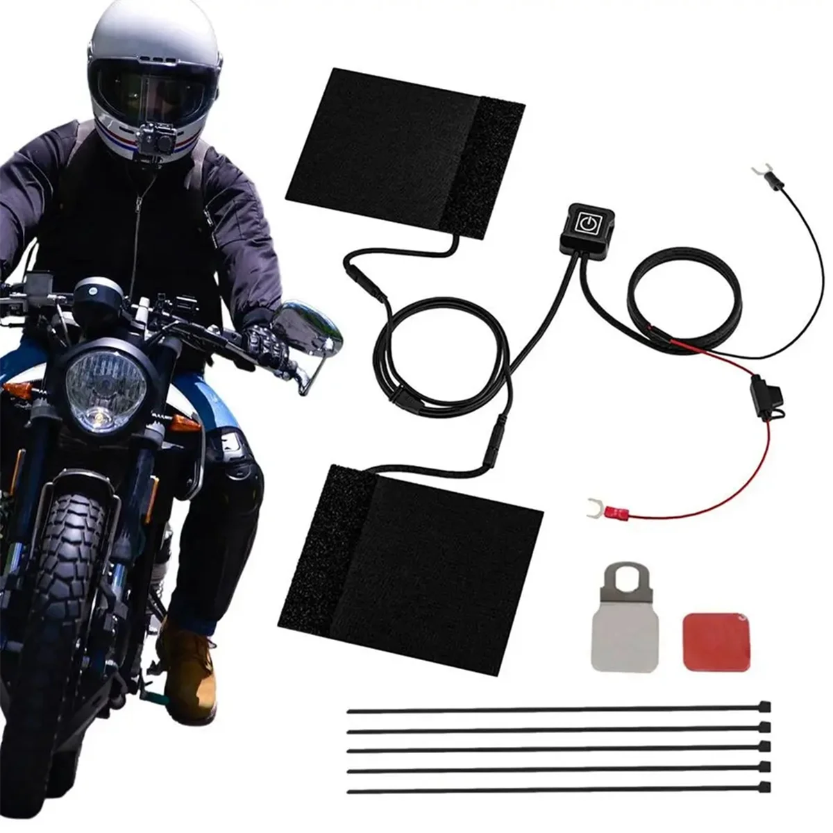 AD41-Elektroroller-Heizgriff, 12 V, 3 Gänge, wasserdicht, Thermo-Lenkerheizung, Wärmer für Motorräder