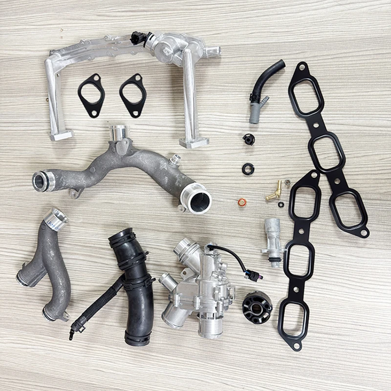 1SET LR049990 LR092992 LR090630 LR045239 Pipe Connector Gasket for LR4 Sport 3.0L 10-14 Coolant Thermostat Hose Pipe Repair Kit