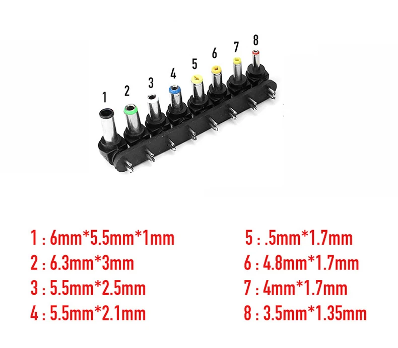 8 stks Universele DC Power Adapter Connector Kit Vrouwelijke Plug 8-in-1 Multifunctionele Power Adapter Set voor CCTV, Router, Elektronica