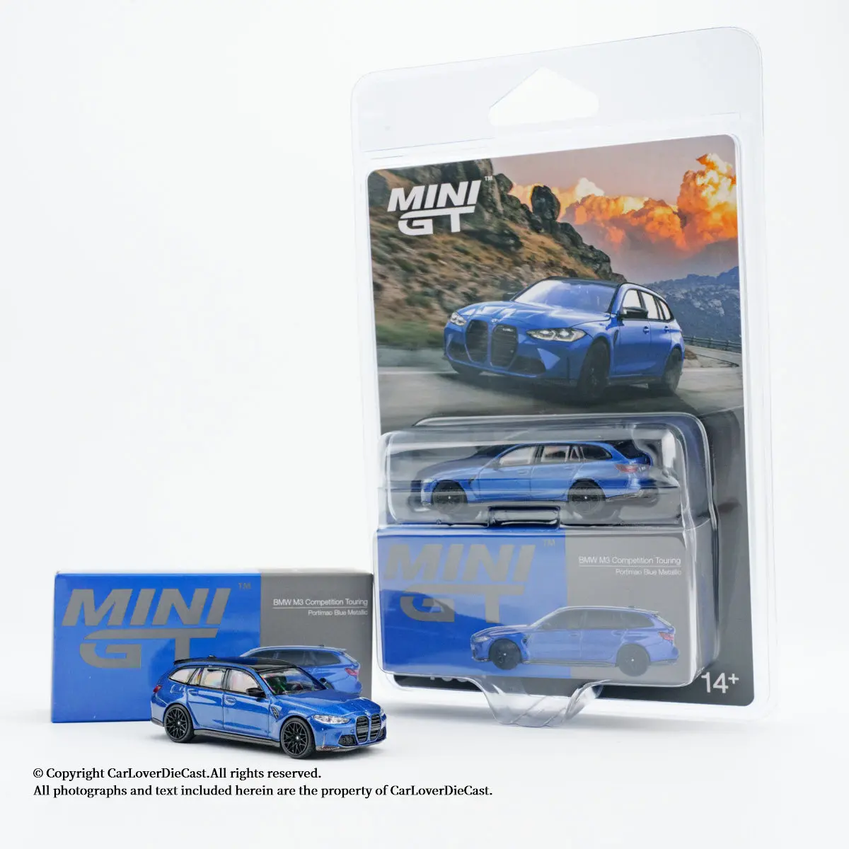 

MINIGT 1:64 BMW M3 Touring (G81) Touring Edition Blue Alloy Model 1090