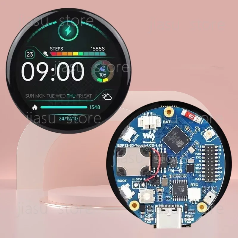 

Плата для разработки ESP32-S3 с круглым ЖК-дисплеем 1,46 дюйма, искусственный интеллект DeepSeek, голосовой ИИ